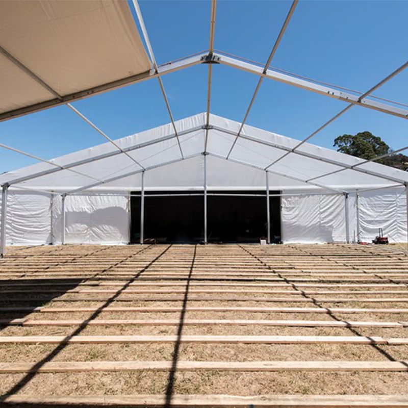 clear span tent wedding